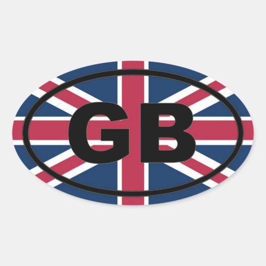 Großbritannien - GB - Europa Ovaler Aufkleber (Vorderseite)