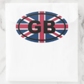 Großbritannien - GB - Europa Ovaler Aufkleber (Tasche)