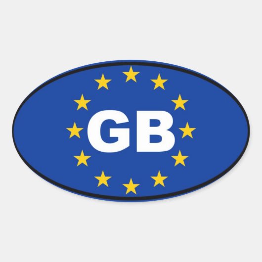 Großbritannien - GB - Oval der europäischen Gewerk Ovaler Aufkleber (Vorderseite)
