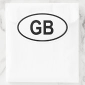 Großbritannien "GB" Ovaler Aufkleber (Tasche)