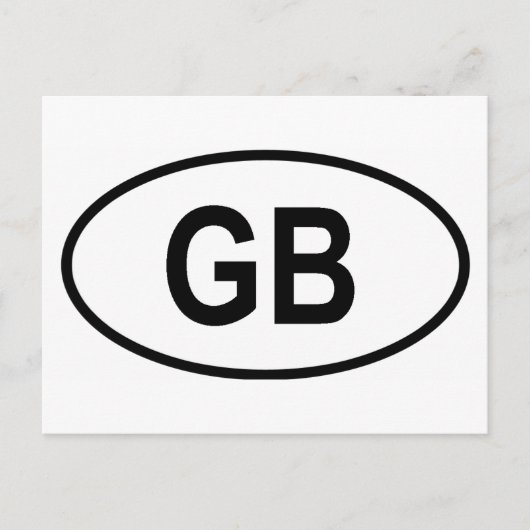 Großbritannien "GB" Postkarte (Vorderseite)