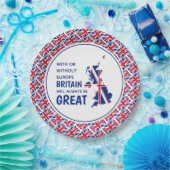 GROSSBRITANNIEN GIBT IMMER EINEN GROSSEN positiven Pappteller (Party)