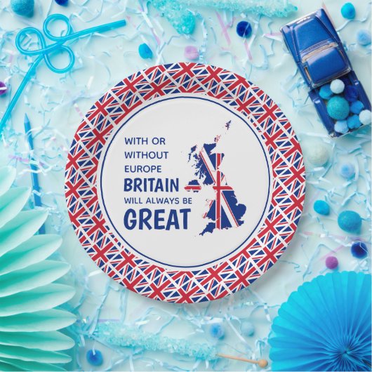 GROSSBRITANNIEN GIBT IMMER EINEN GROSSEN positiven Pappteller (Party)