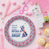 GROSSBRITANNIEN GIBT IMMER EINEN GROSSEN positiven Pappteller (Party)