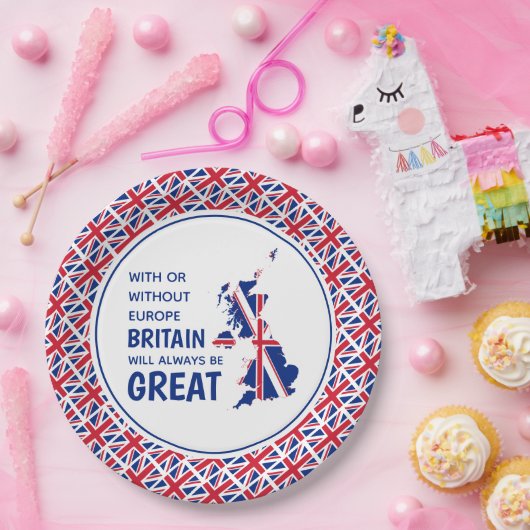 GROSSBRITANNIEN GIBT IMMER EINEN GROSSEN positiven Pappteller (Party)