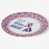 GROSSBRITANNIEN GIBT IMMER EINEN GROSSEN positiven Pappteller (Schrägansicht)