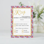 Großbritannien GROSSBRITANNIEN Custom Wedding RSVP Karte (Stehend Vorderseite)
