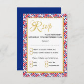Großbritannien GROSSBRITANNIEN Custom Wedding RSVP Karte (Vorne/Hinten)