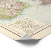 Grossbritannien, Irland - Karte des Vereinigten Kö Poster (Ecke)