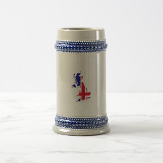 Großbritannien-Karten-Flagge Bierglas