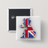 Großbritannien-Land Button (Vorne & Hinten)