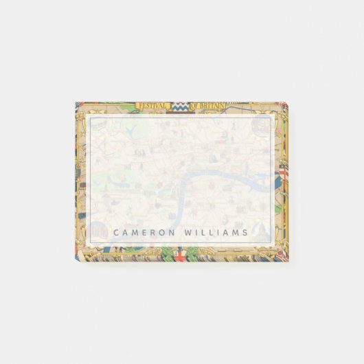 Großbritannien: Leitfaden zu London Map Post-it Klebezettel (Vorderseite)