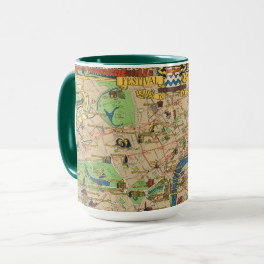 Großbritannien: Leitfaden zu London Map Tasse (Vorderseite Links)