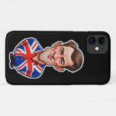 Großbritannien Männerkarikatur mit Flagge der Unio Case-Mate iPhone Hülle (Rückseite (Horizontal))
