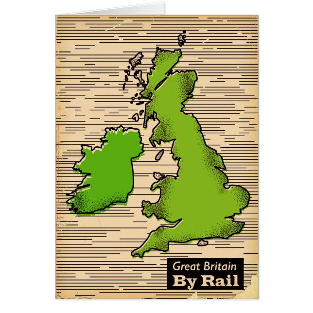 Großbritannien mit Eisenbahnfahrplakat (Vorne)