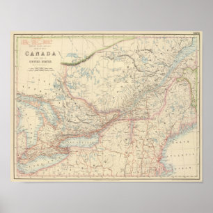 Großbritannien Nordamerika Poster