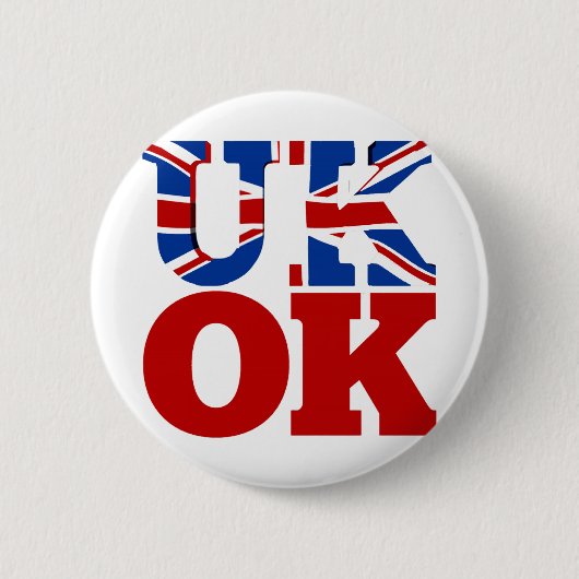 GROSSBRITANNIEN-O.K.! Verbessern Sie zusammen Button (Vorderseite)