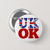 GROSSBRITANNIEN-O.K.! Verbessern Sie zusammen Button (Vorne & Hinten)