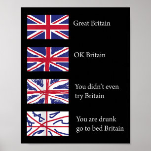 Großbritannien - Ok Britain Funny, Sarcastic Gift Poster