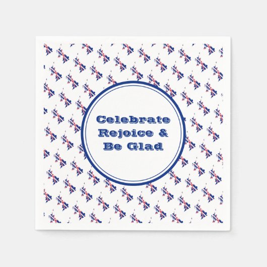 GROSSBRITANNIEN - Personalisierte Feierlichkeiten Serviette (Vorderseite)