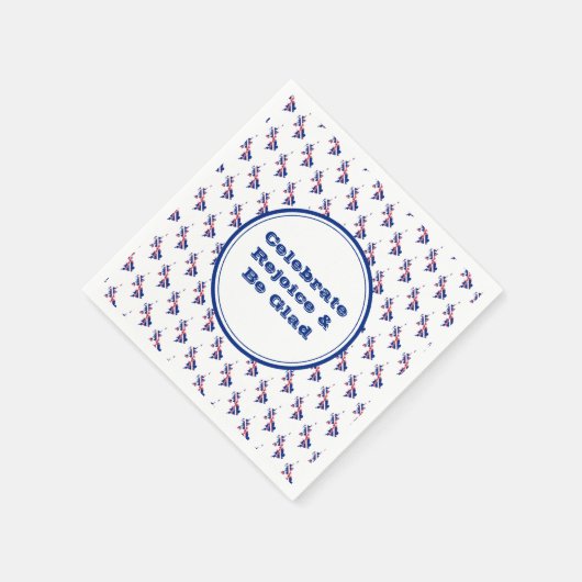 GROSSBRITANNIEN - Personalisierte Feierlichkeiten Serviette (Ecke)