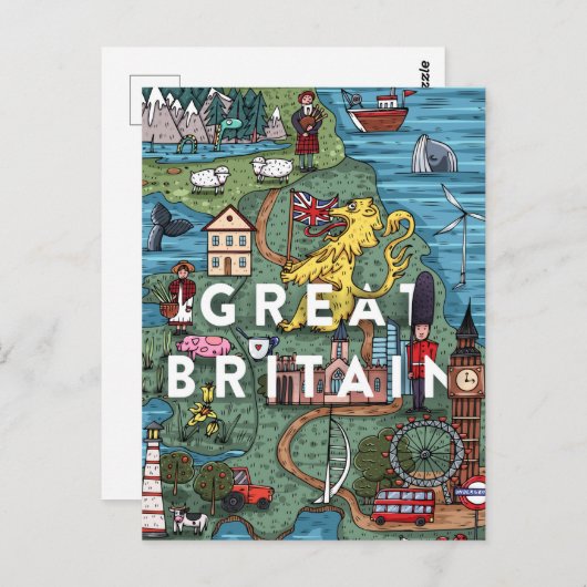 Großbritannien Postkarte (Vorne/Hinten)