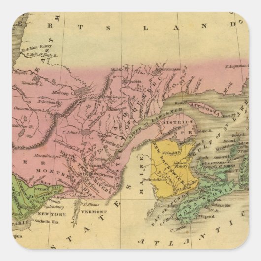 Großbritannien Quadratischer Aufkleber (Vorderseite)