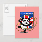 Großbritannien Rhythmische Gymnastik Panda Postkarte (Vorne/Hinten)