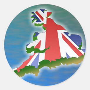 Großbritannien Runder Aufkleber