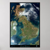 Großbritannien-Satellitenposter Poster (Vorne)