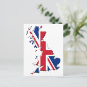 Großbritannien-Shape-Flag Postkarte (Stehend Vorderseite)