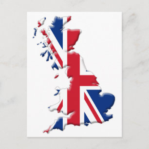 Großbritannien-Shape-Flag Postkarte