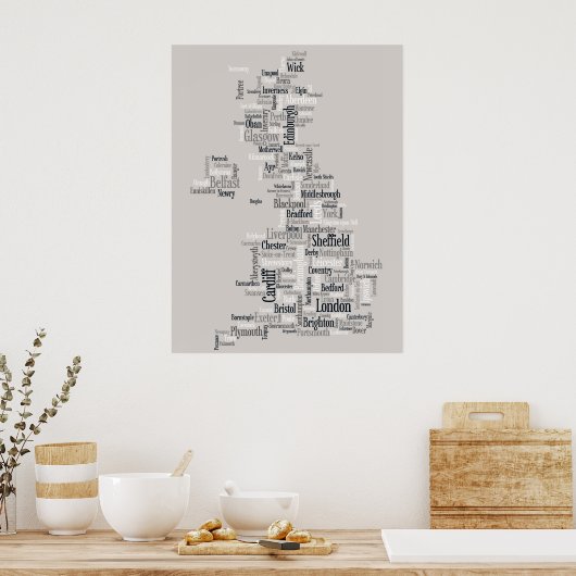 Großbritannien - Stadt Poster (Küche)