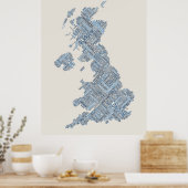 Großbritannien - Stadt Poster (Küche)