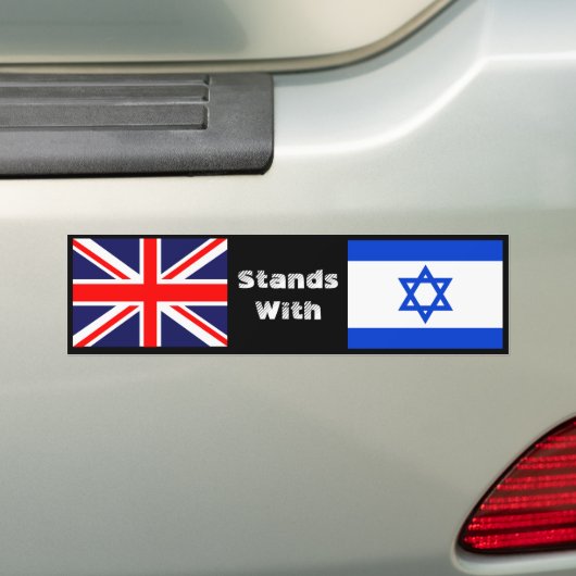 Großbritannien steht Israel gegenüber Autoaufkleber (Auf Auto)