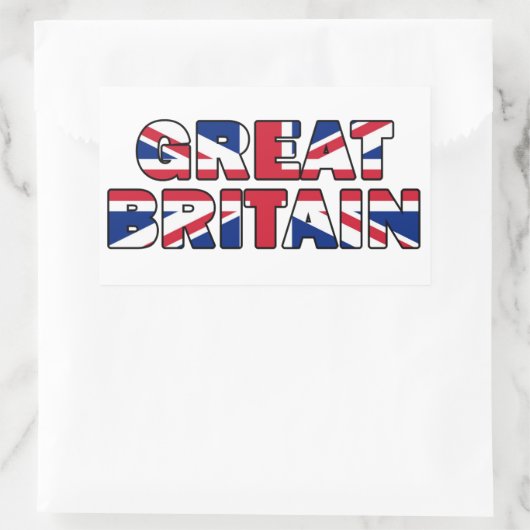 Großbritannien-Sticker Rechteckiger Aufkleber (Tasche)