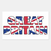 Großbritannien-Sticker Rechteckiger Aufkleber (Vorderseite)