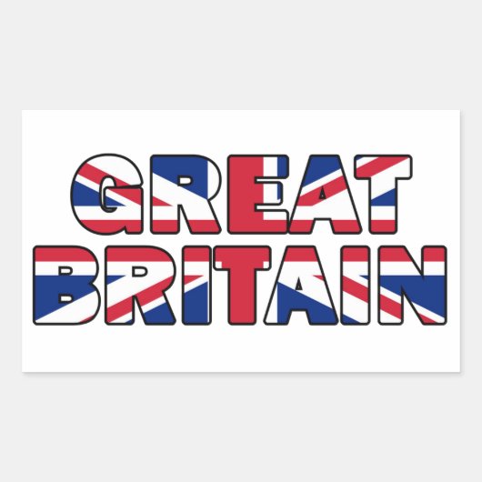 Großbritannien-Sticker Rechteckiger Aufkleber (Vorderseite)