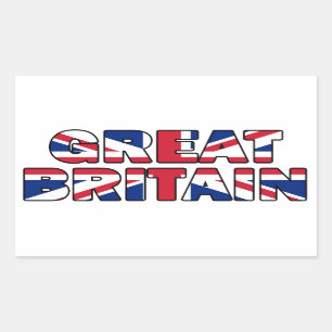 Großbritannien-Sticker Rechteckiger Aufkleber