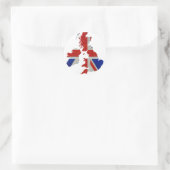 Großbritannien-Sticker Runder Aufkleber (Tasche)