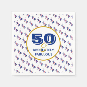 GROSSBRITANNIEN UK 50 Fabulous Birthday Paper Serviette