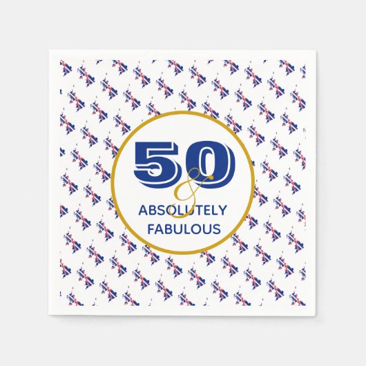 GROSSBRITANNIEN UK 50 Fabulous Birthday Paper Serviette (Vorderseite)