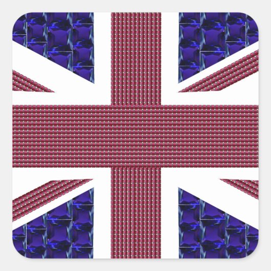 Großbritannien Unabhängigkeitstag, England-Flagge Quadratischer Aufkleber (Vorderseite)