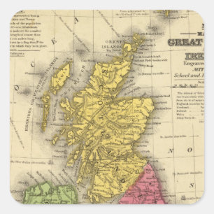 Großbritannien und Irland Quadratischer Aufkleber
