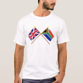 Großbritannien und Südafrika gekreuzte Flaggen T-Shirt (Vorderseite)