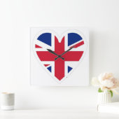 Großbritannien Union Jack Clock Quadratische Wanduhr (Zuhause)