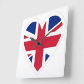 Großbritannien Union Jack Clock Quadratische Wanduhr (Winkel)