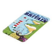 Großbritannien Vintages Bahnhofposter Magnet (Linke Seite)