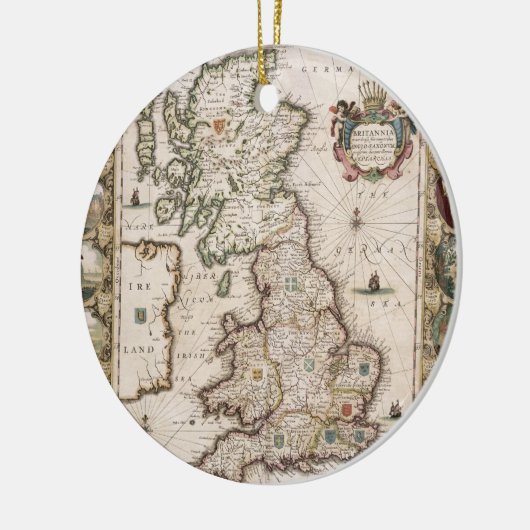 Großbritannien, wie es in das Tyme des Engli Keramikornament (Links)