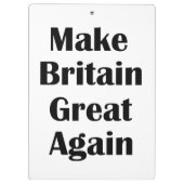 Großbritannien wieder groß machen klemmbrett (Rückseite)